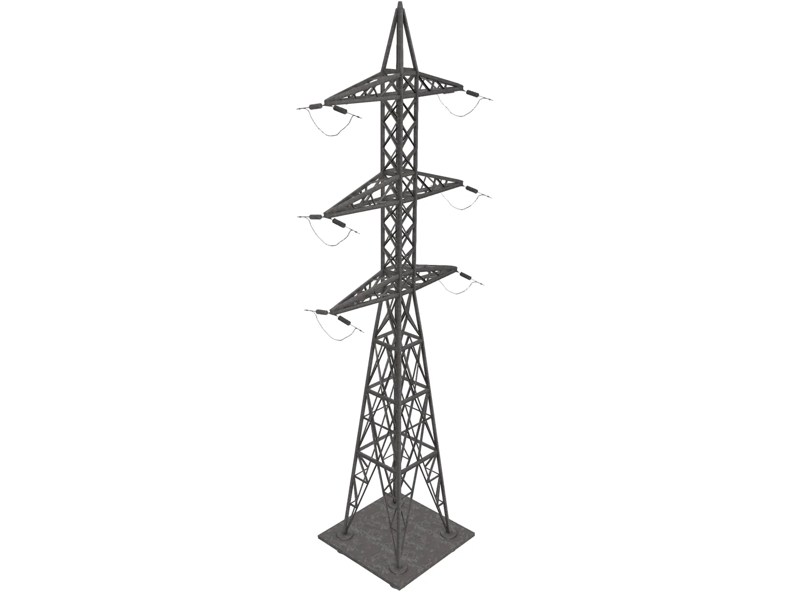 Electricity Pylon 3D Model main preview