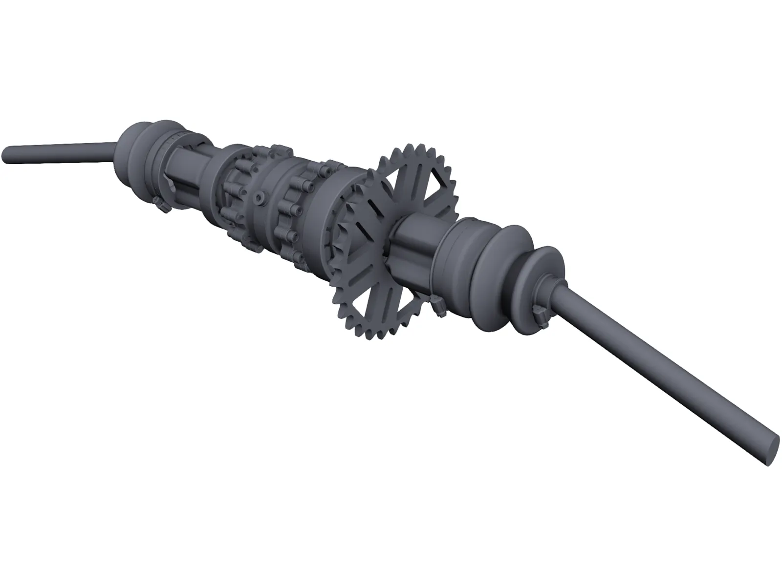 Limited Slip Differential with CV Joints 3D Model main preview