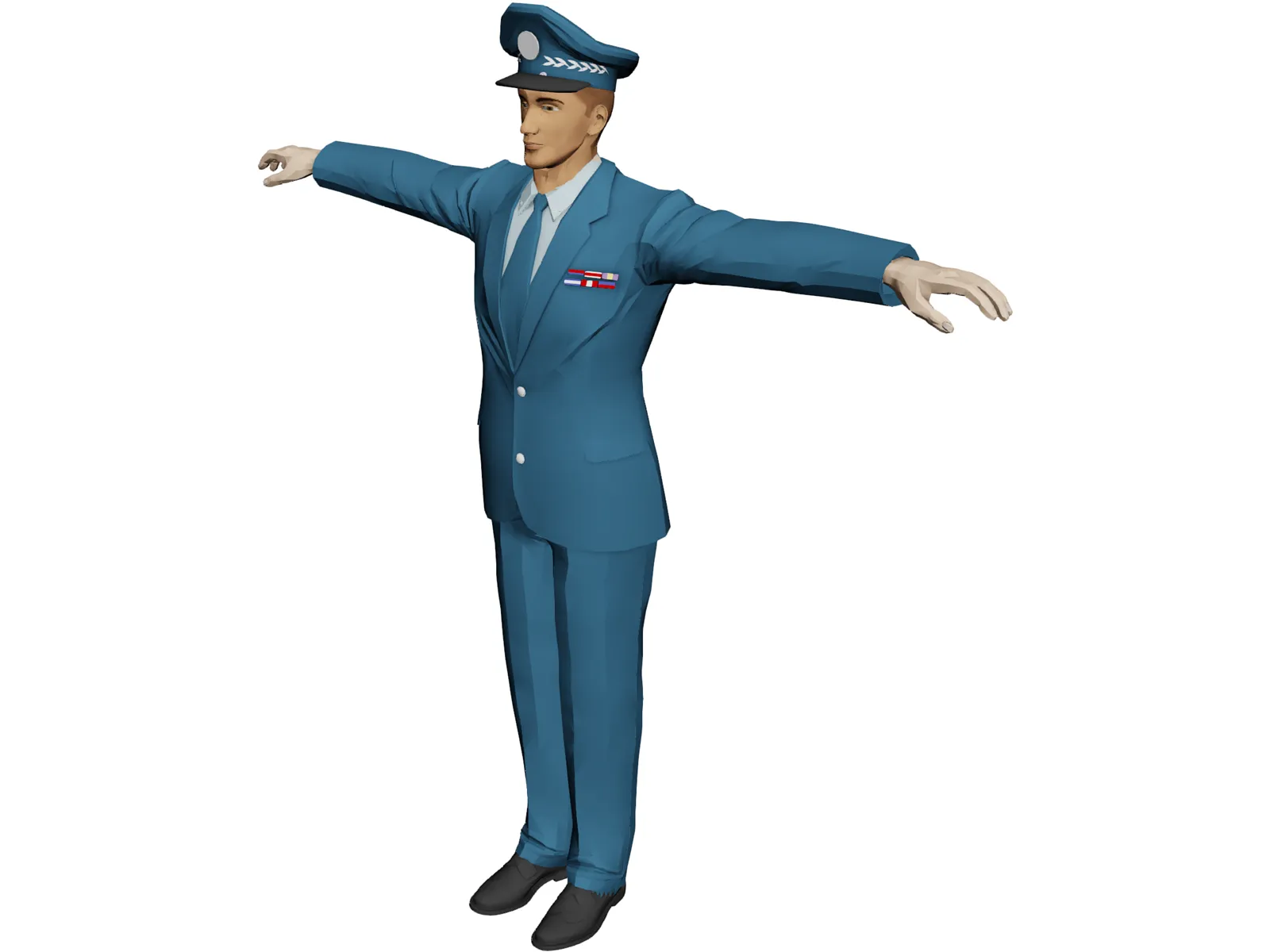 USAF Officer 3D Model main preview