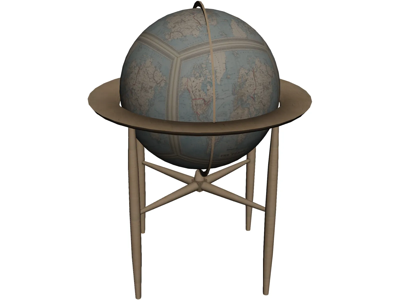 Antique Globe 3D Model main preview