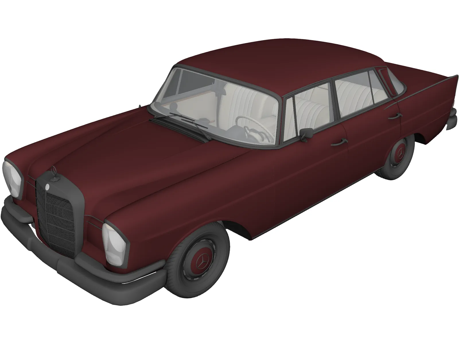 Mercedes-Benz 220S [W111] (1964) 3D Model main preview