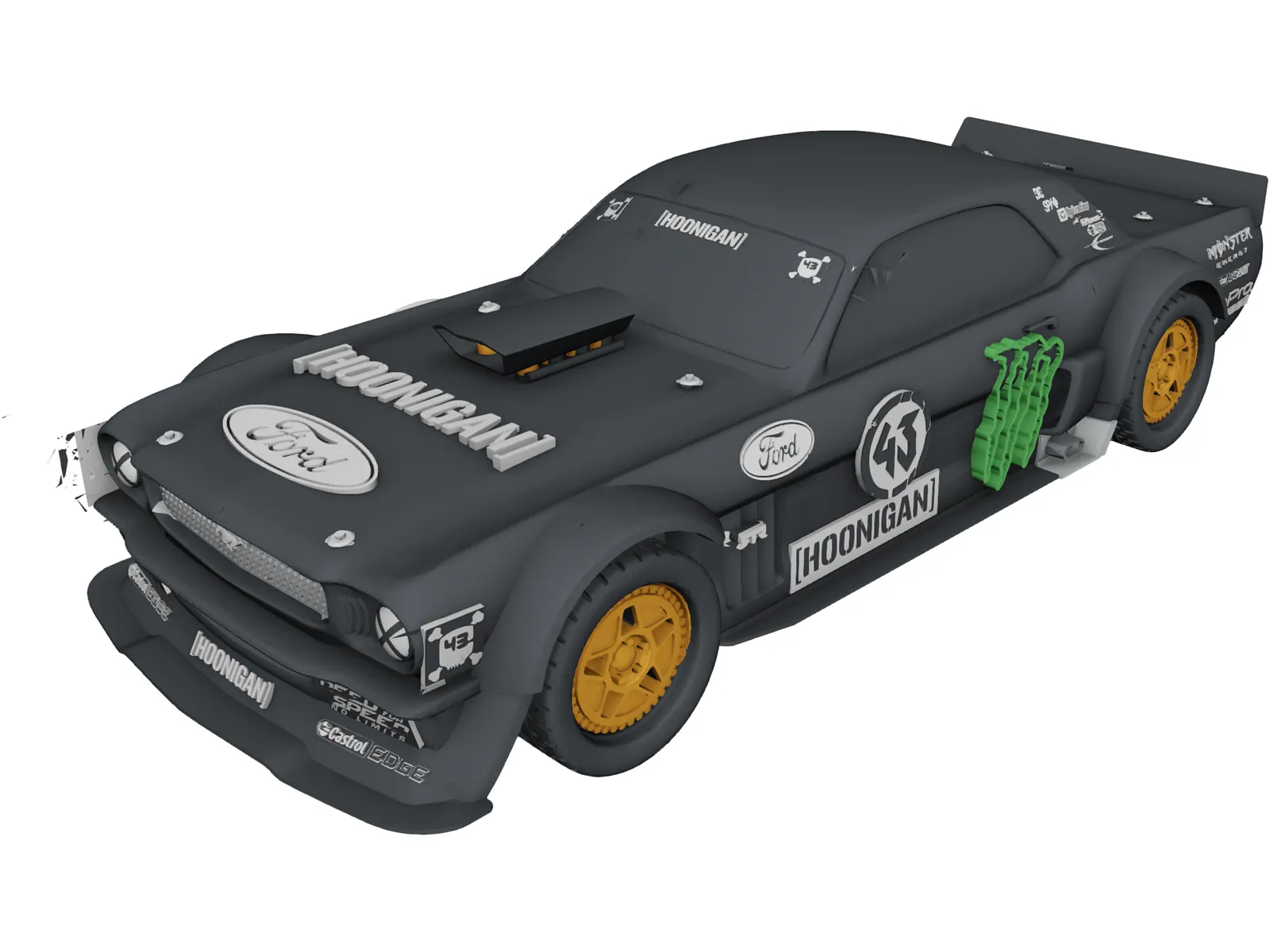 Ford Mustang Hoonigan 3D Model main preview