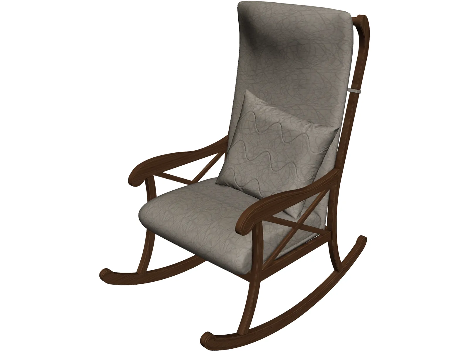 Rocking Chair 3D Model main preview