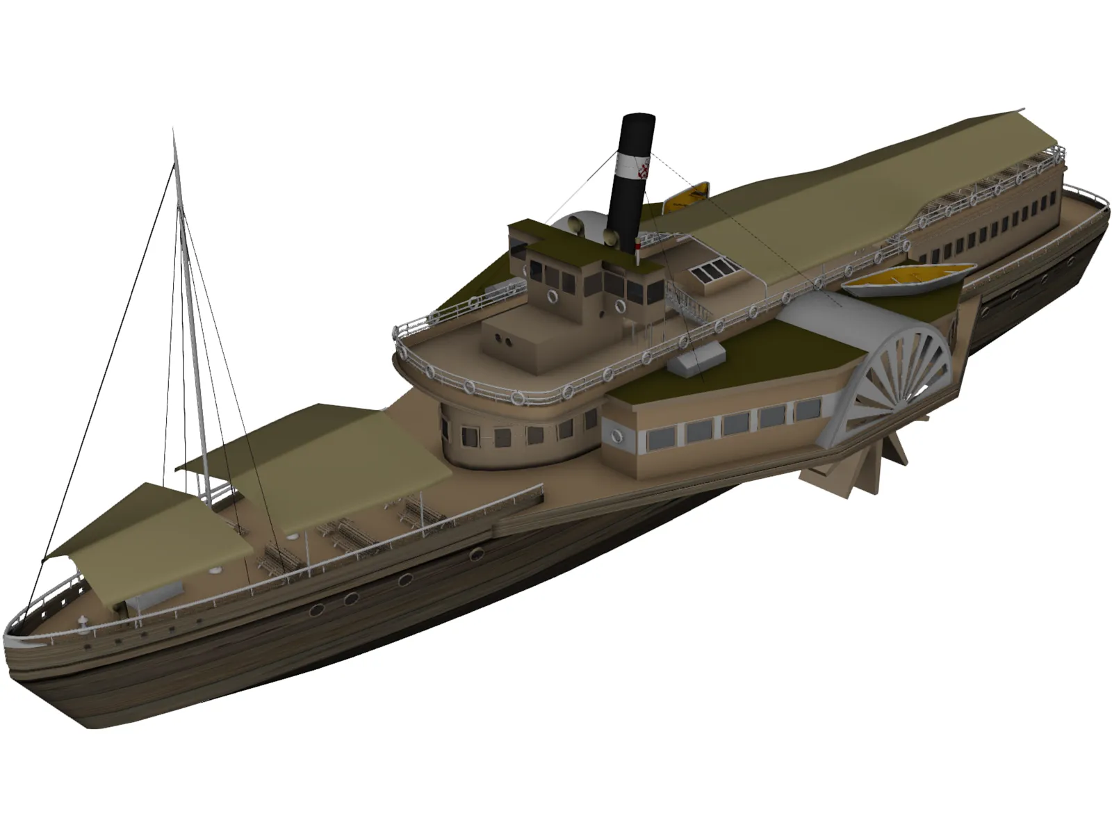 Boat 3D Model main preview