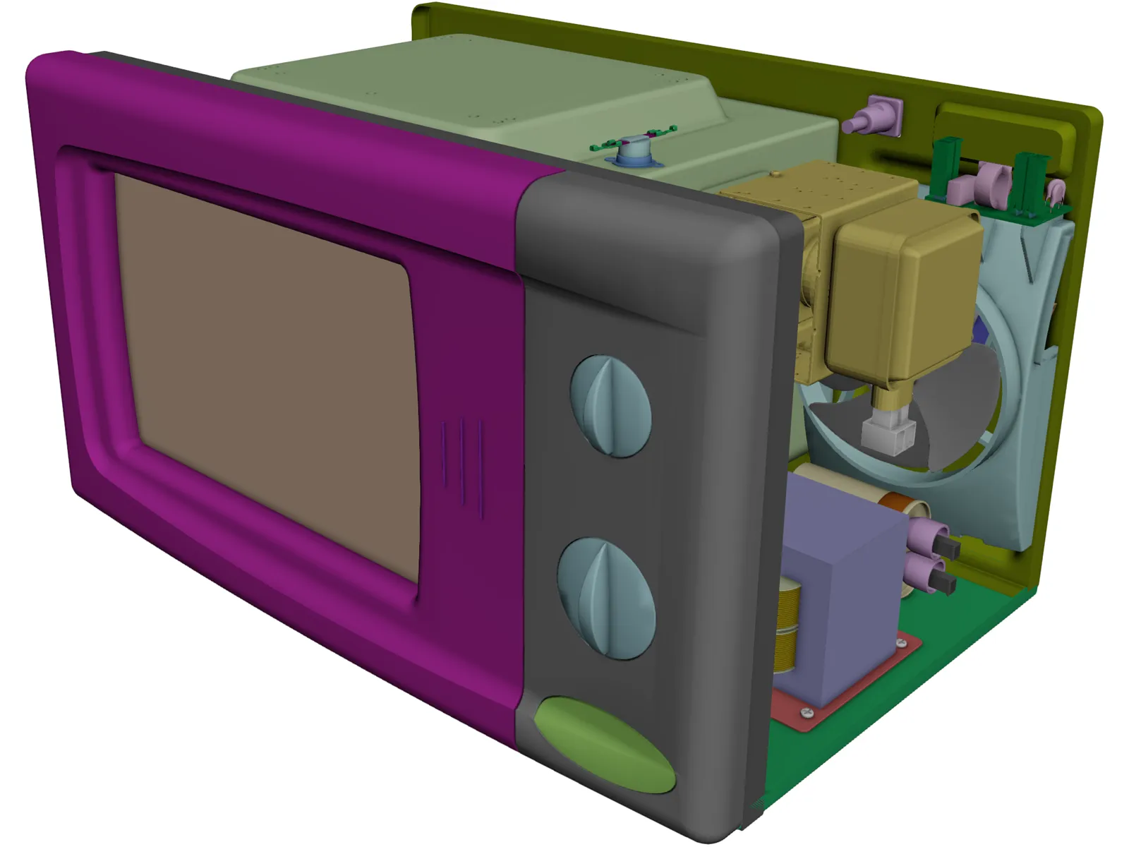 Microwave Oven 3D Model main preview
