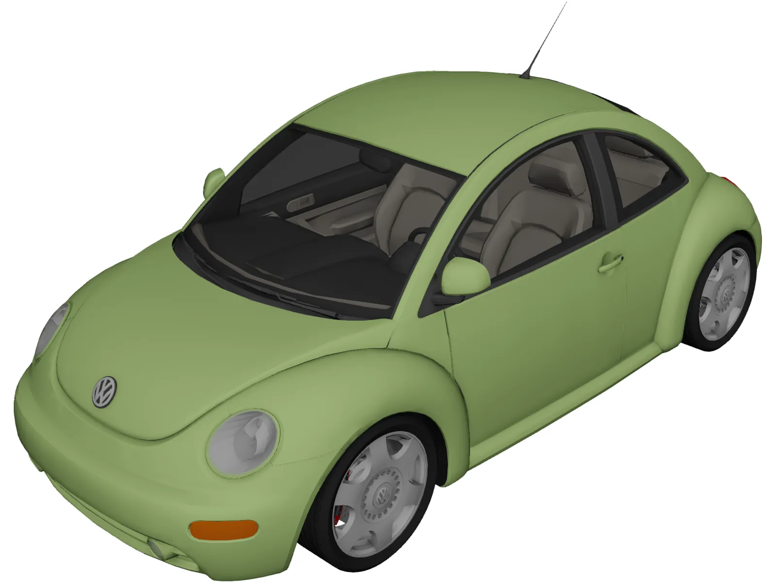 Volkswagen Beetle (2000) 3D Model main preview