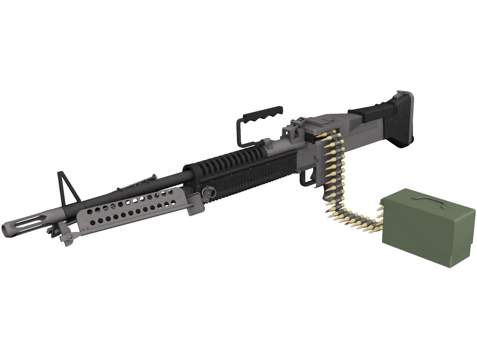 M60 Machine Gun 3D Model main preview