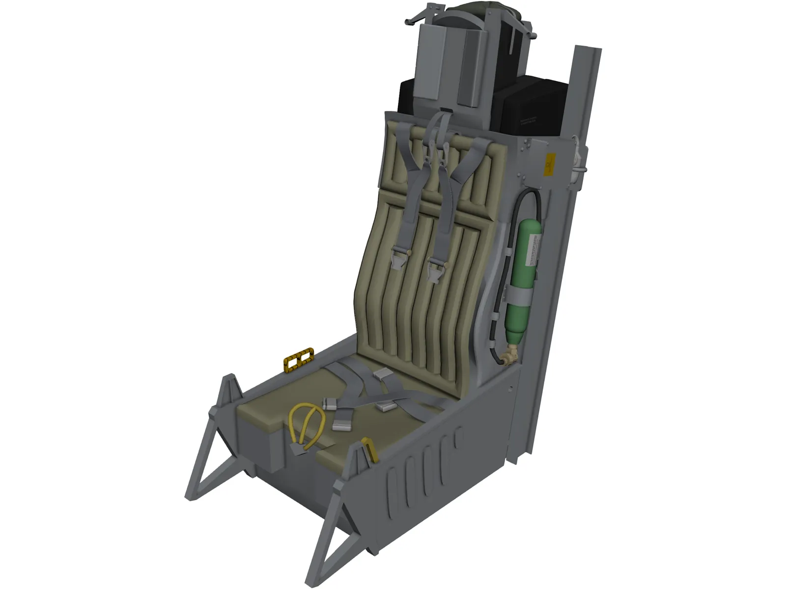 Aces II Seat 3D Model main preview