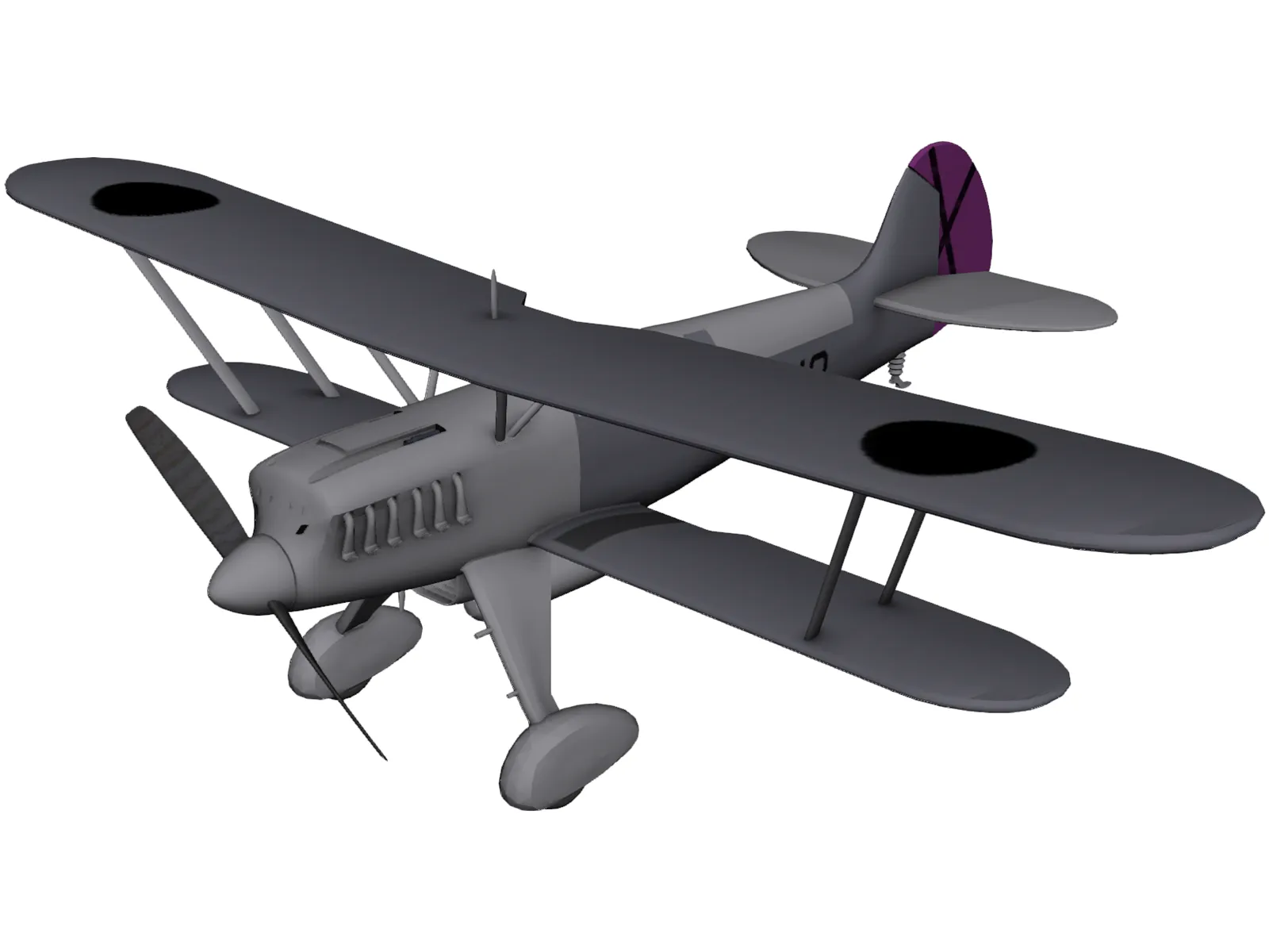 Heinkel He 51 3D Model main preview