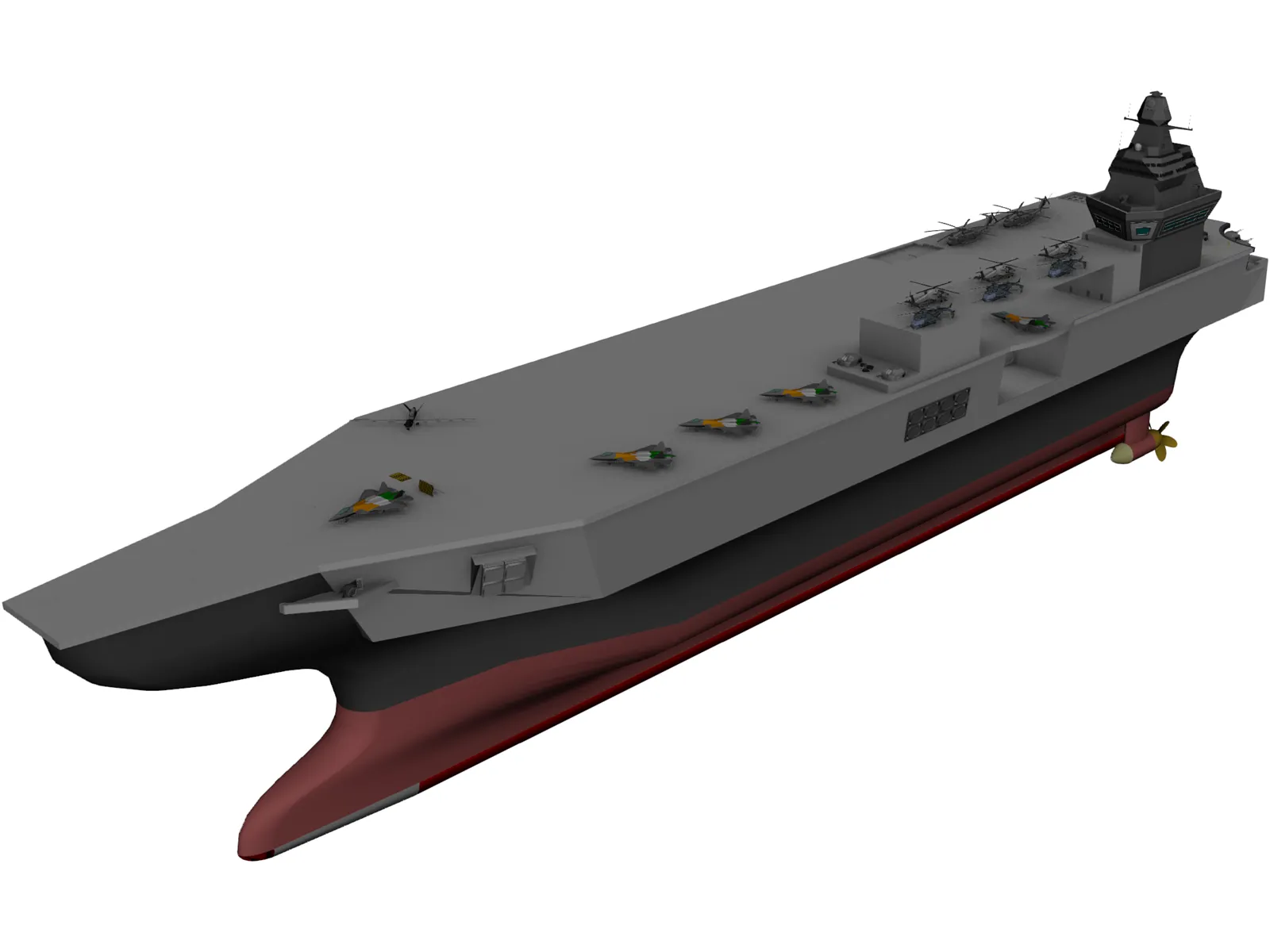 INS Vishal Super Carrier 3D Model main preview