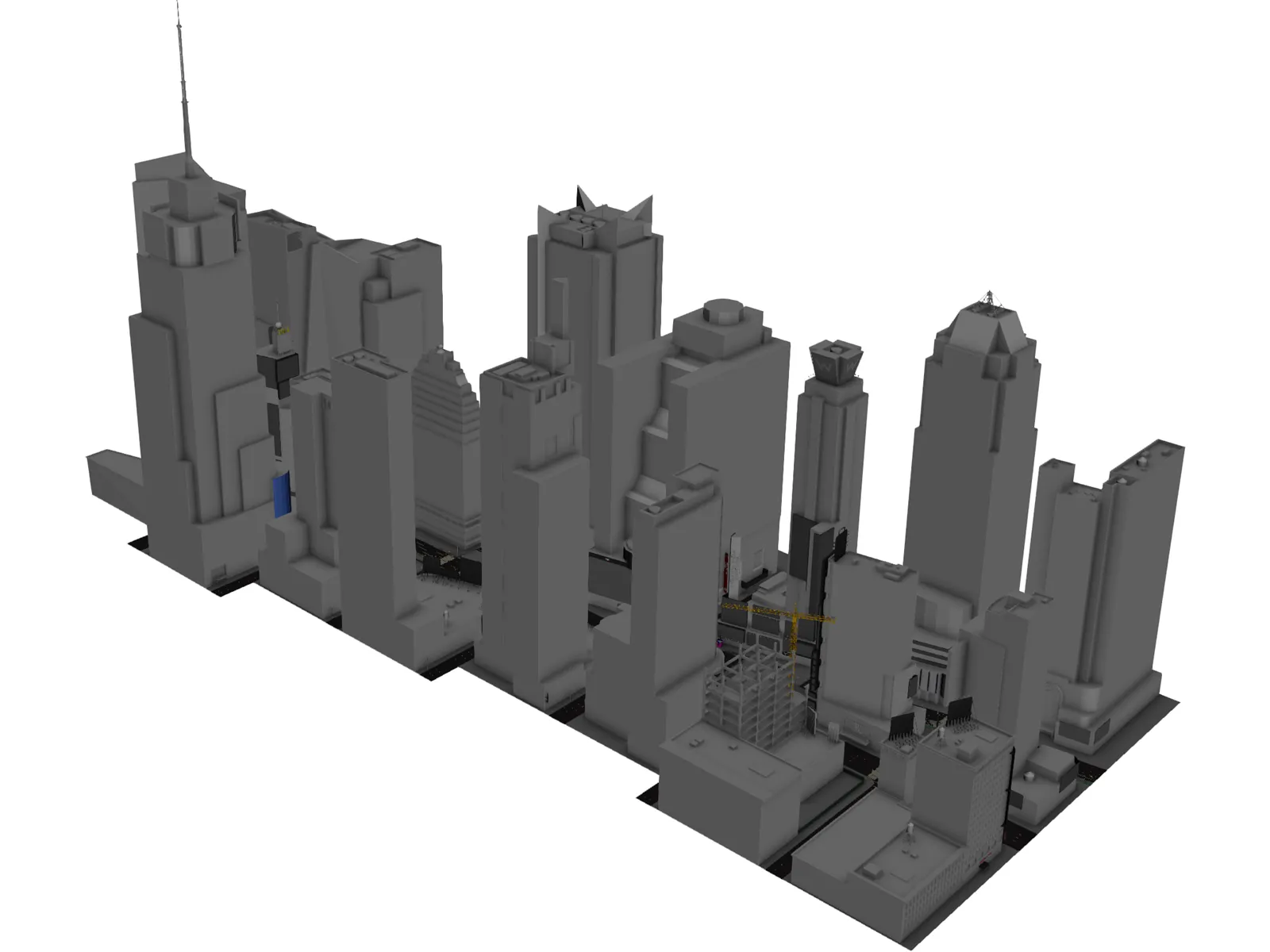 Times Square 2017 3D Model main preview