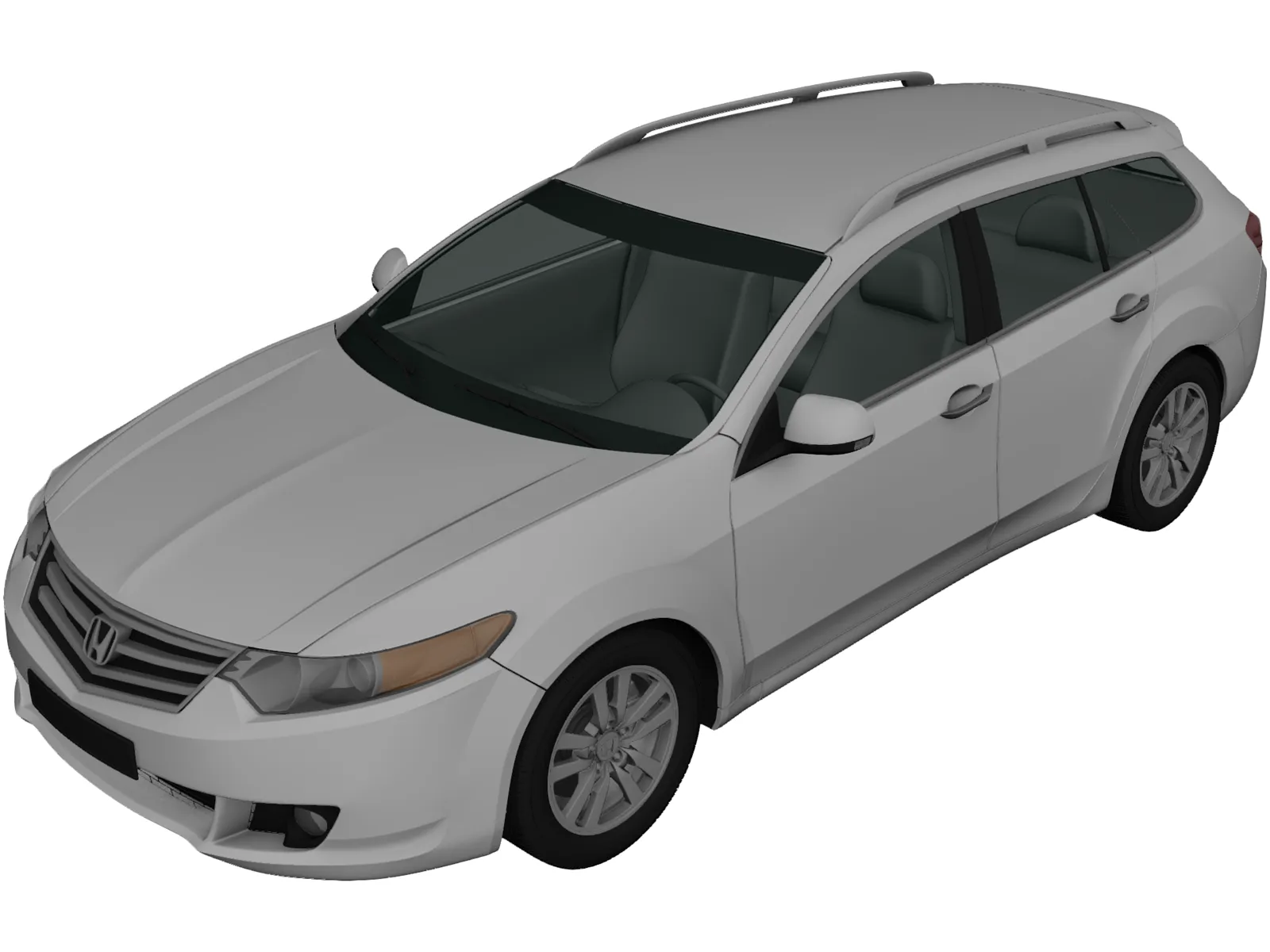 Honda Accord Tourer (2009) 3D Model main preview