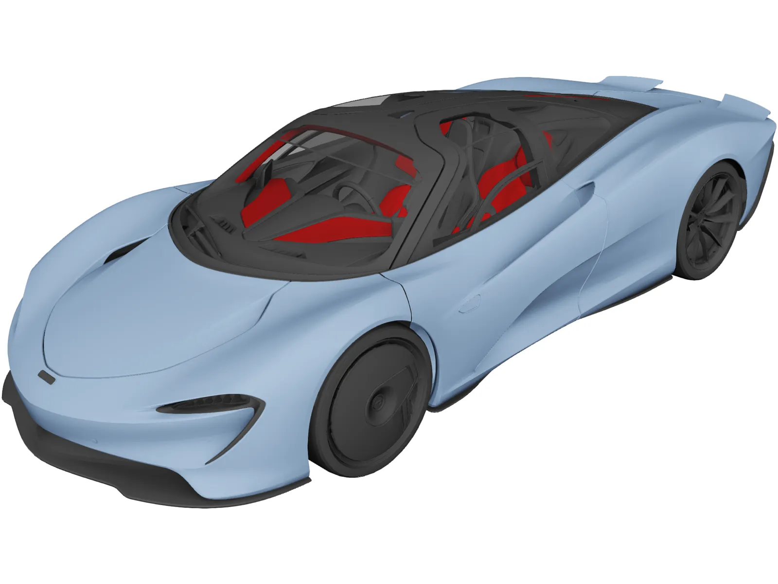 McLaren Speedtail (2018) 3D Model main preview