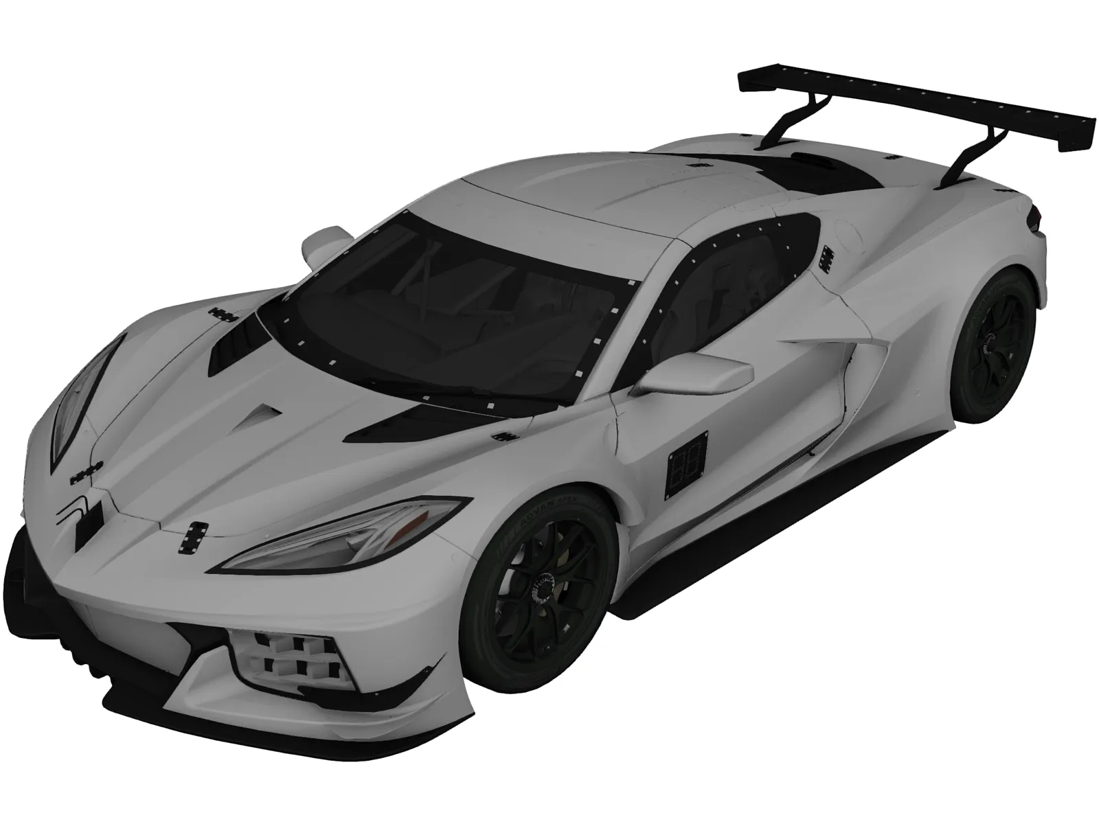 Chevrolet Corvette C8R (2020) 3D Model main preview