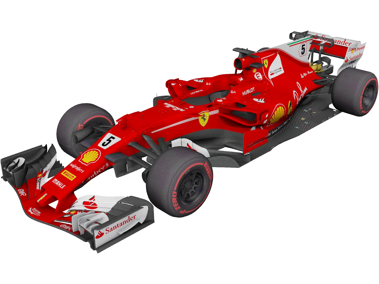 Ferrari SF70H F1 3D Model main preview