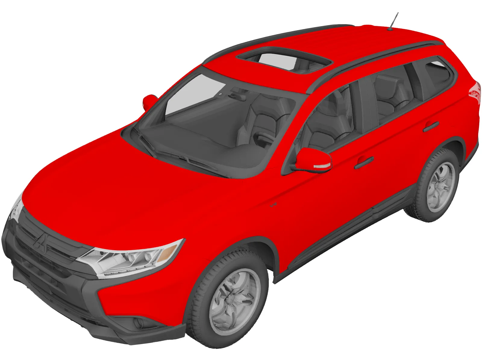 Mitsubishi Outlander GT 3D Model main preview