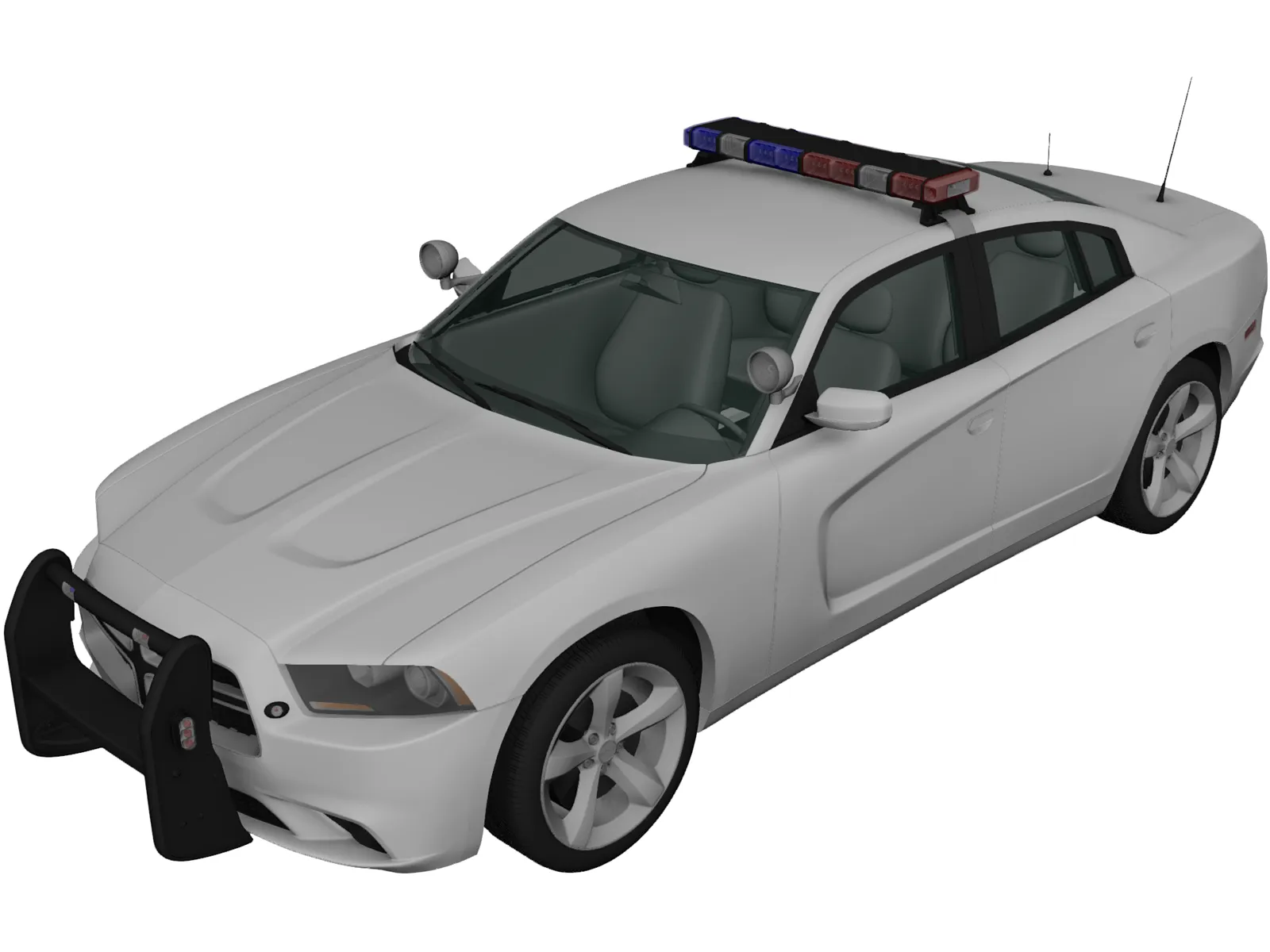 Dodge Charger Police (2011) 3D Model main preview