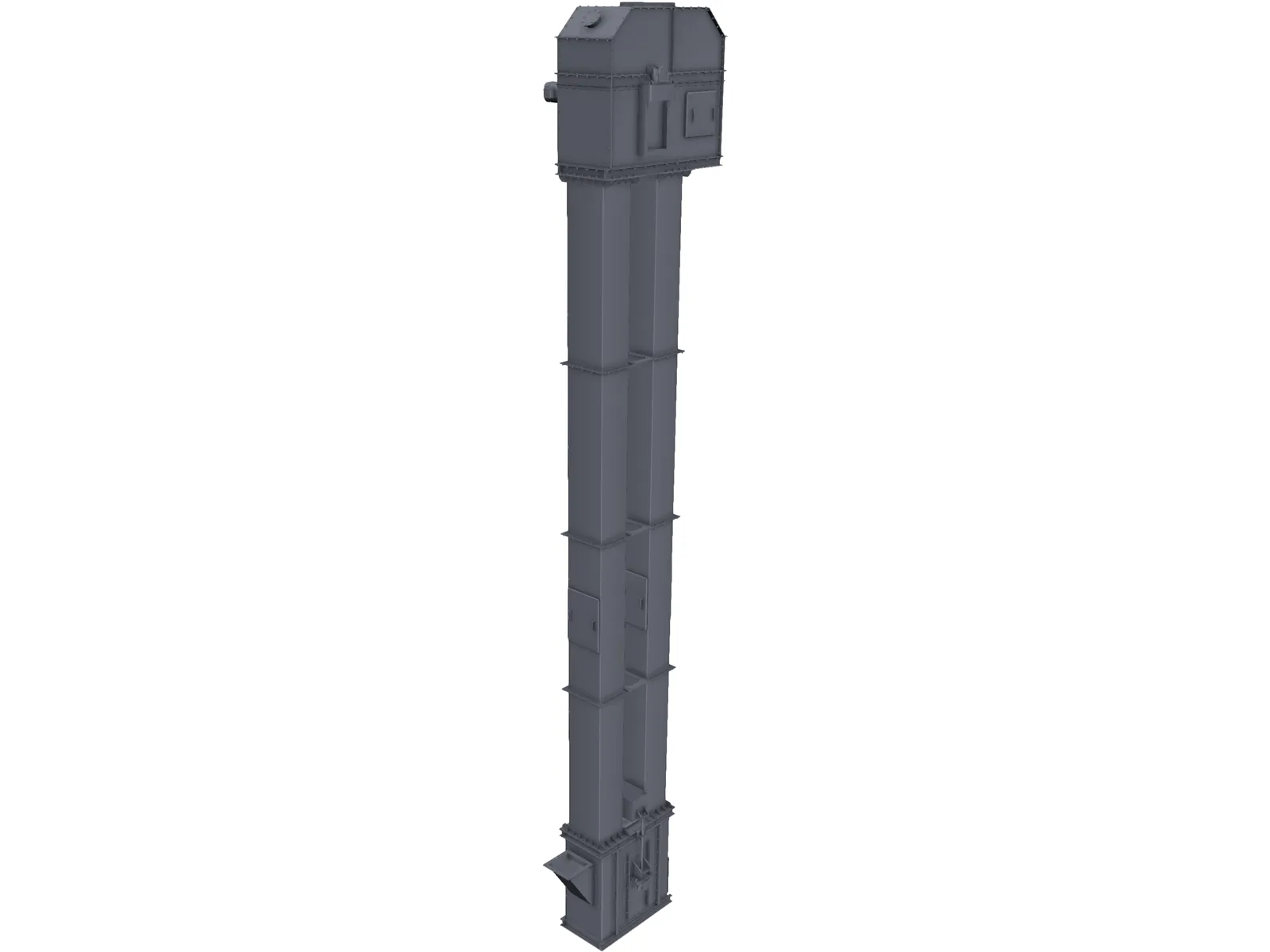 Bucket Elevator 3D Model main preview