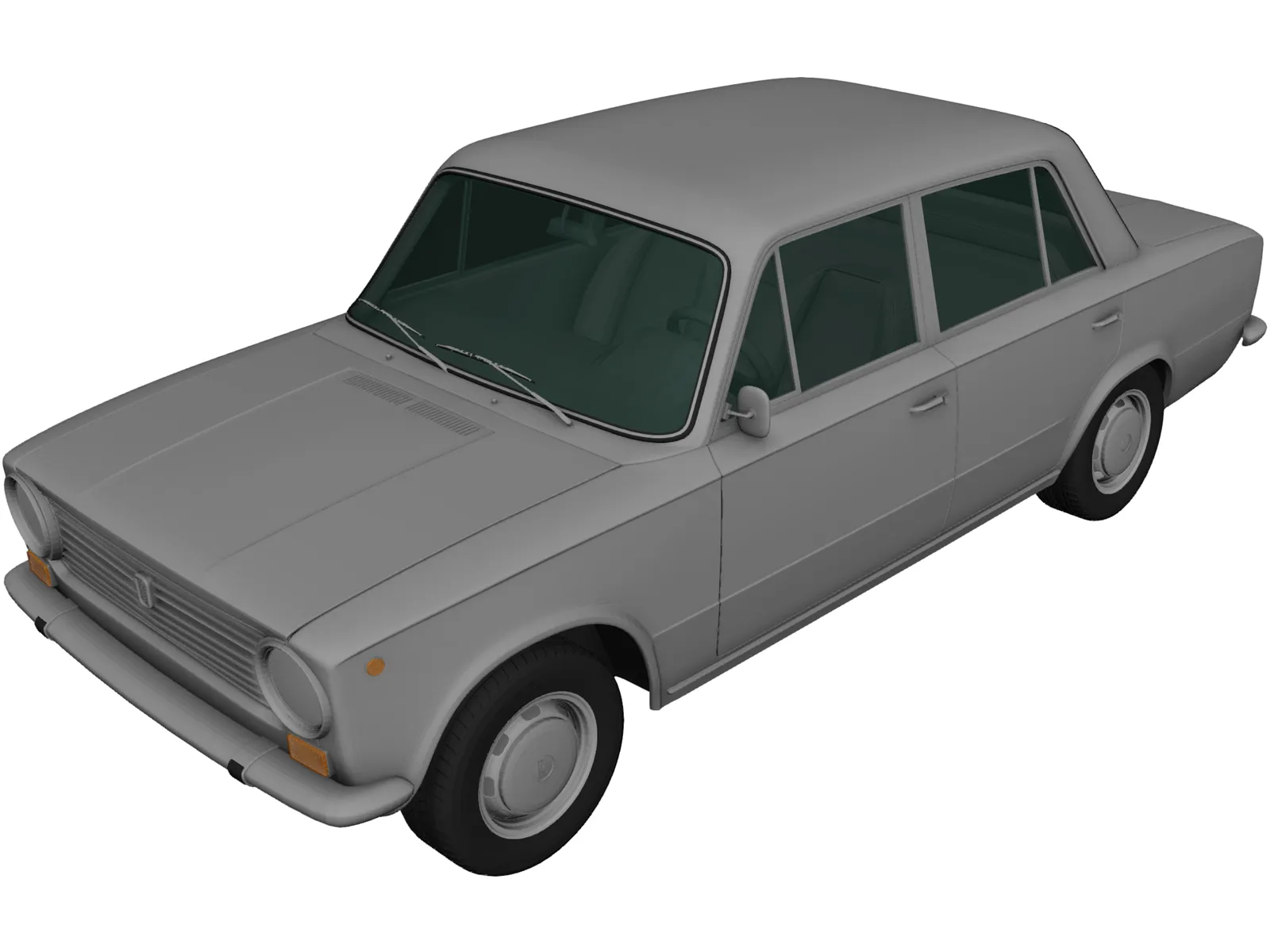 Fiat 124 (1966) 3D Model main preview
