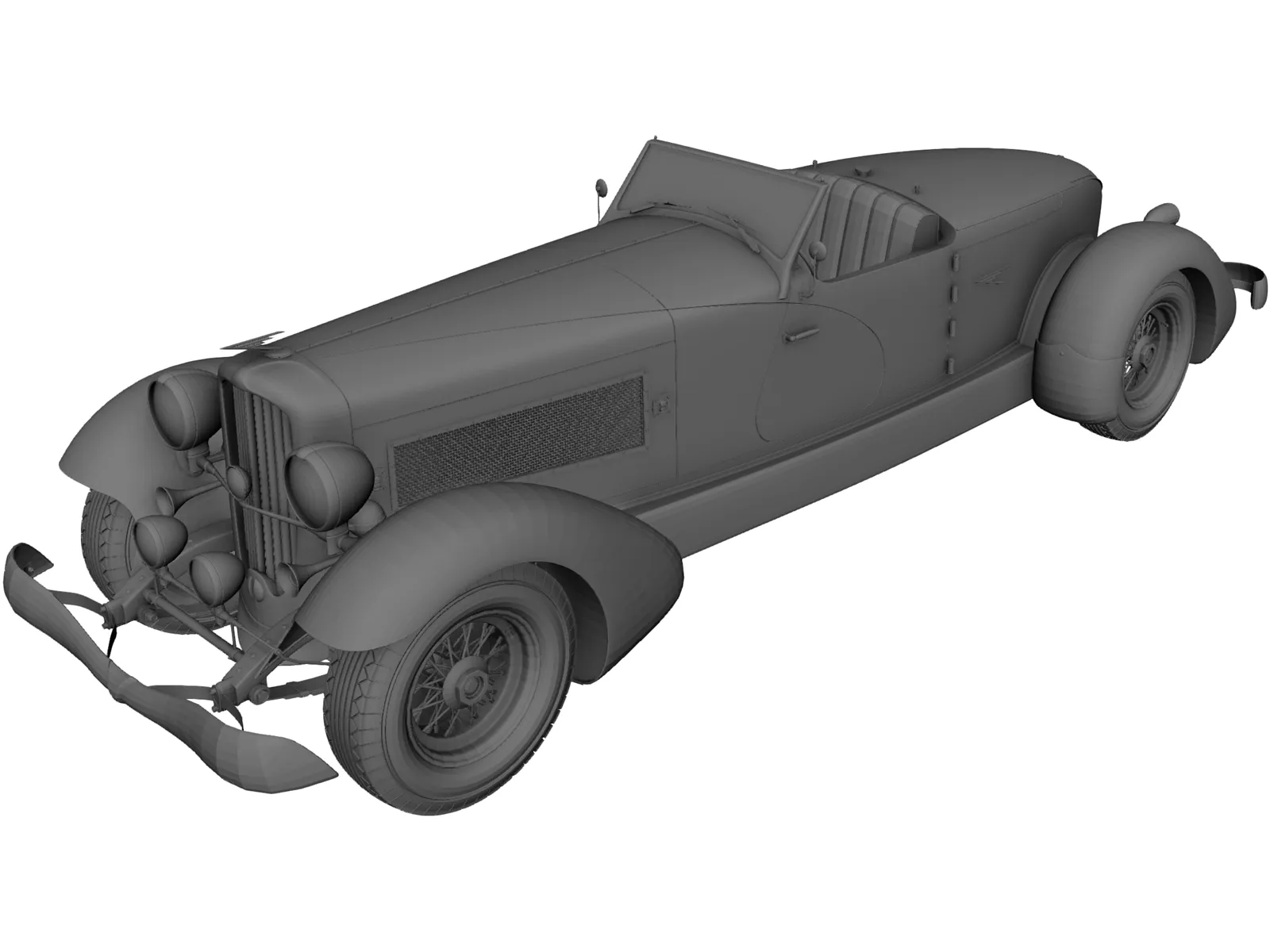 Duesenberg Speedster SJ 3D Model main preview