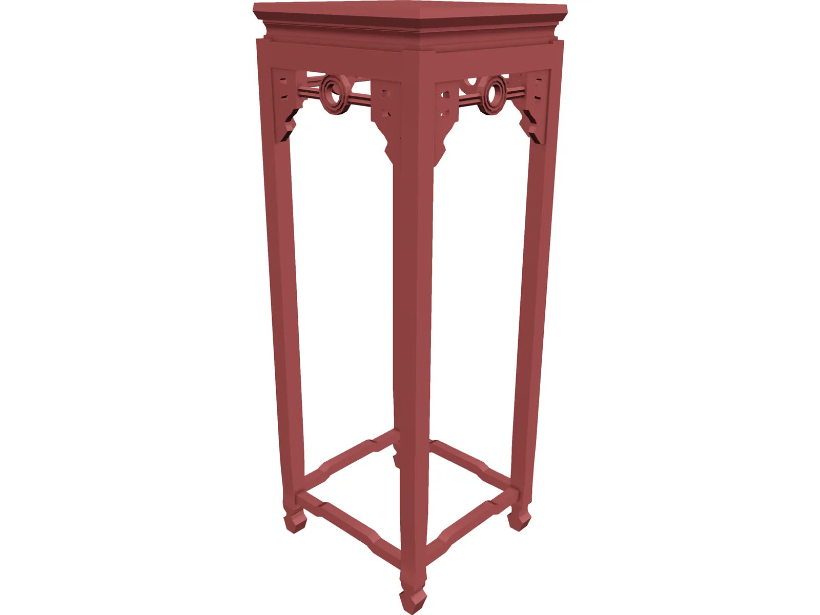 Decorative Table 3D Model main preview