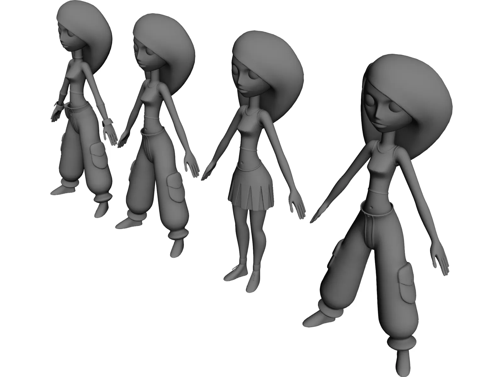 Kim Possible 3D Model main preview