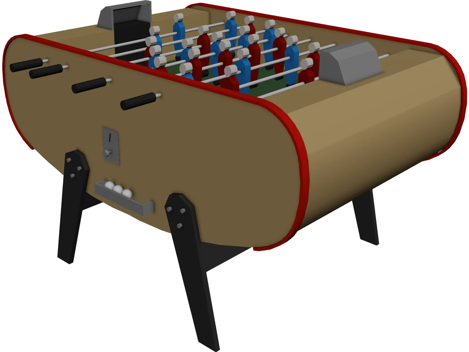 Foosball Table 3D Model main preview