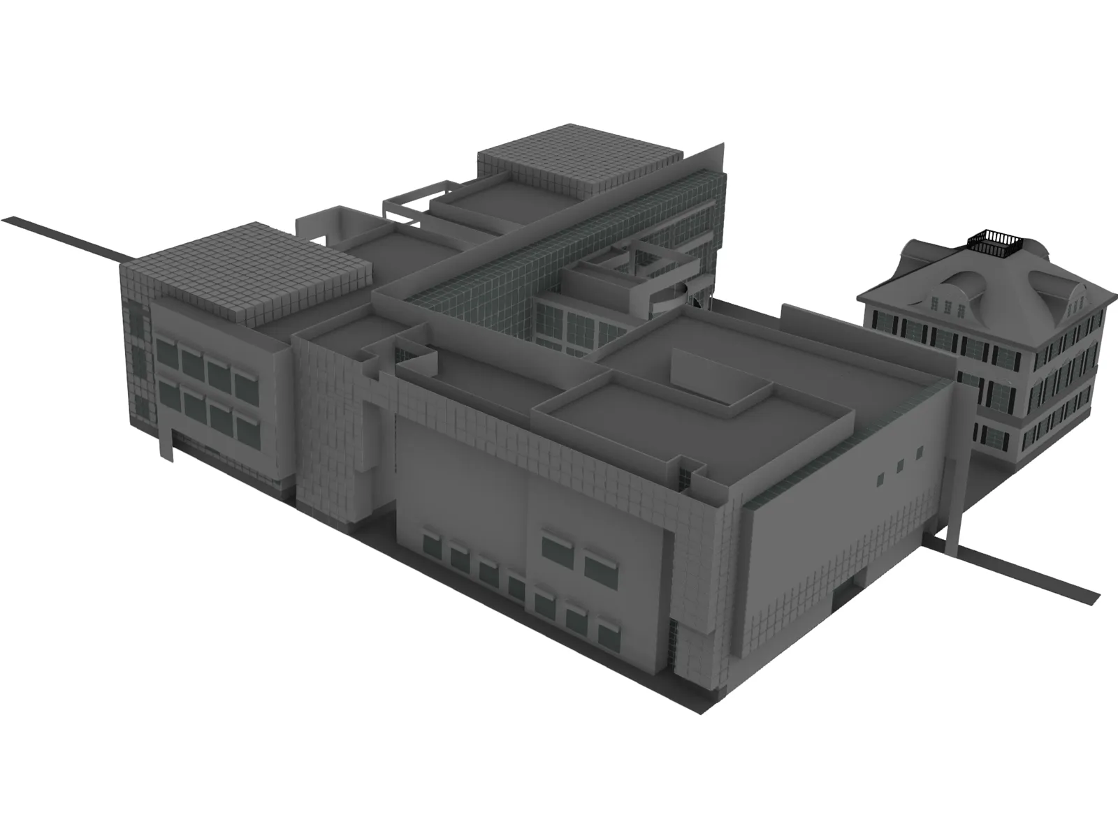Shopping Park 3D Model main preview