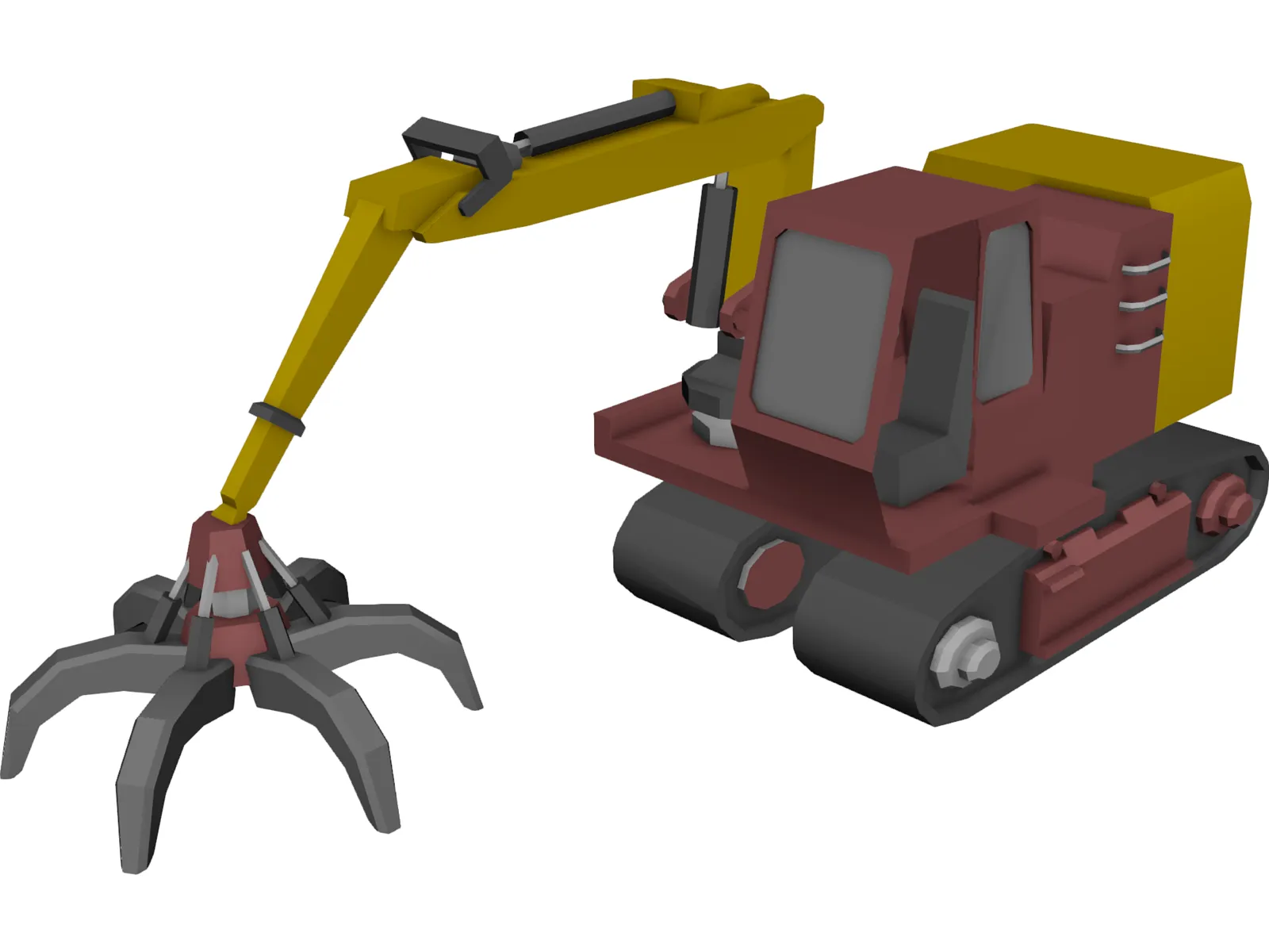 Car Wrecker Crane 3D Model main preview