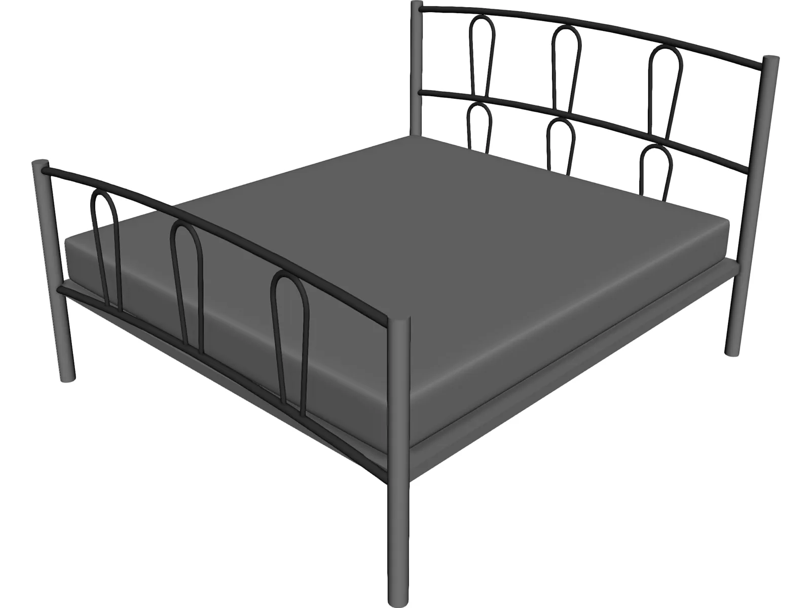 Bed 3D Model main preview