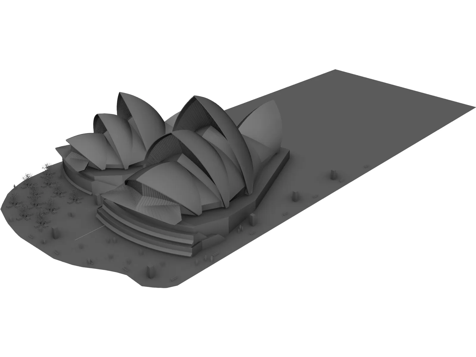 Syndey Opera House 3D Model main preview