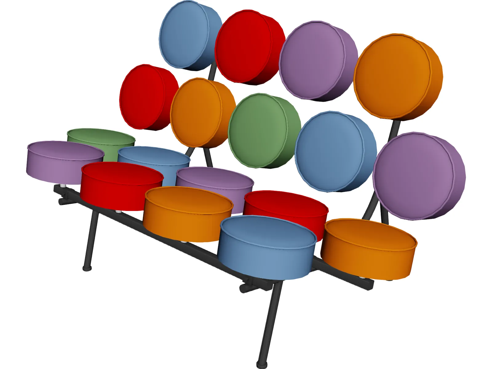 Nelson Marshmallow Sofa 3D Model main preview