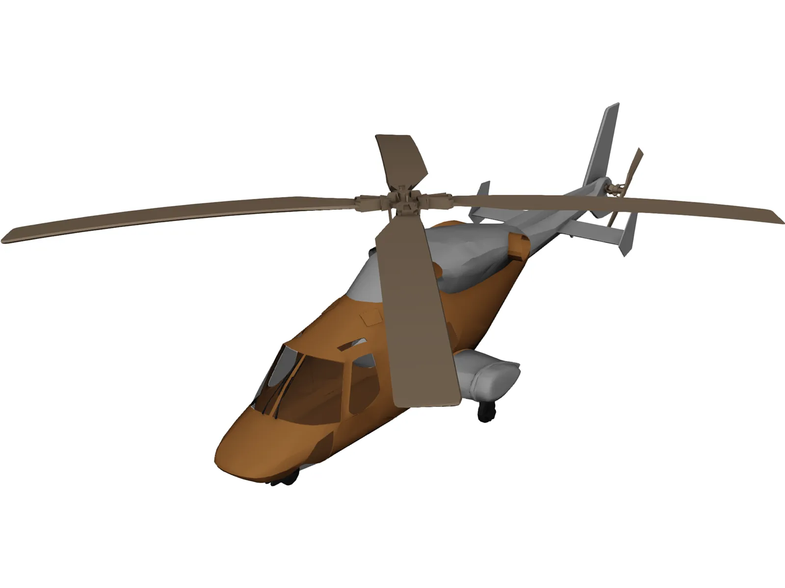 Bell 2201 Helicopter 3D Model main preview