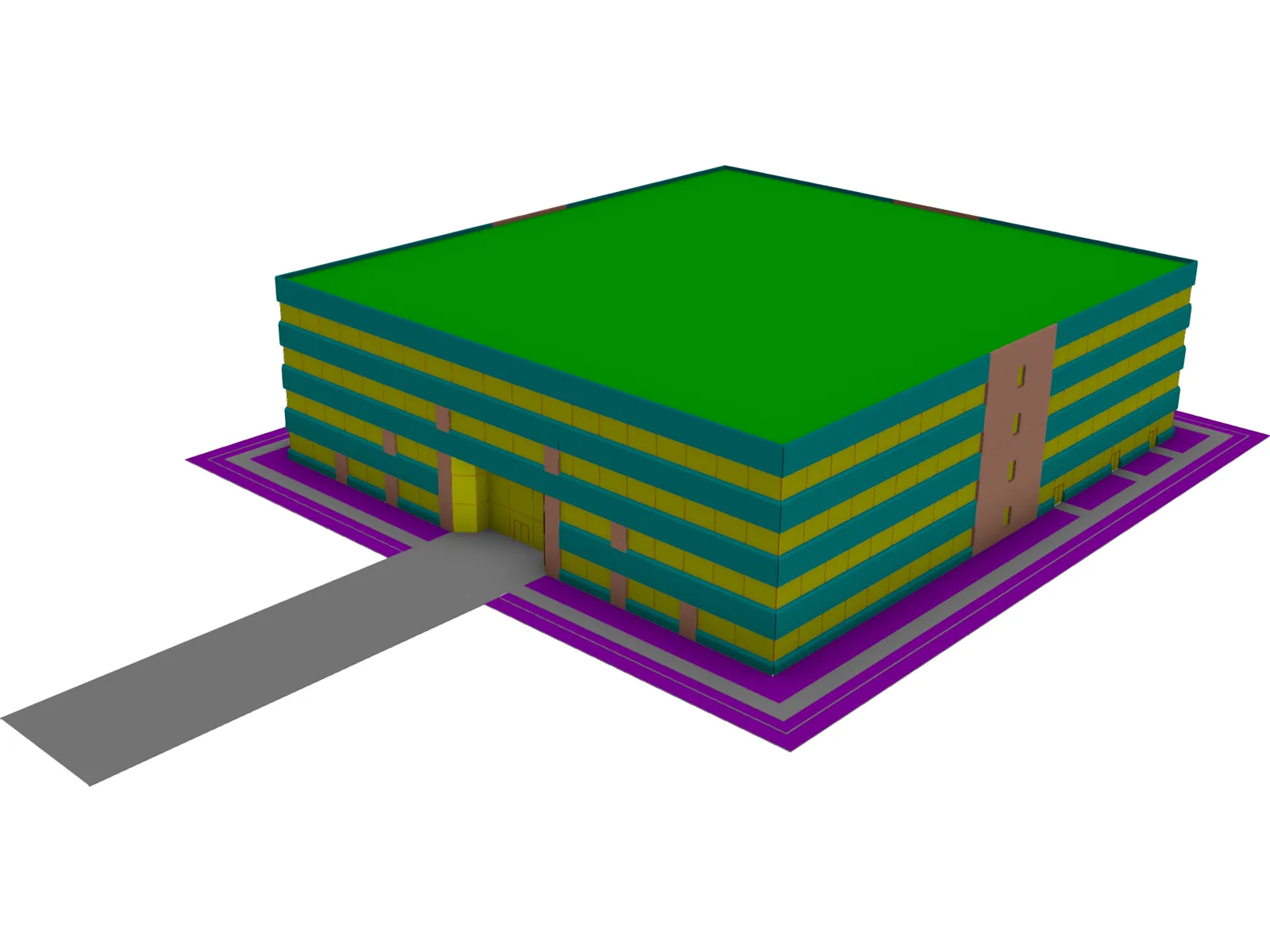 Microchip Office Building 3D Model main preview