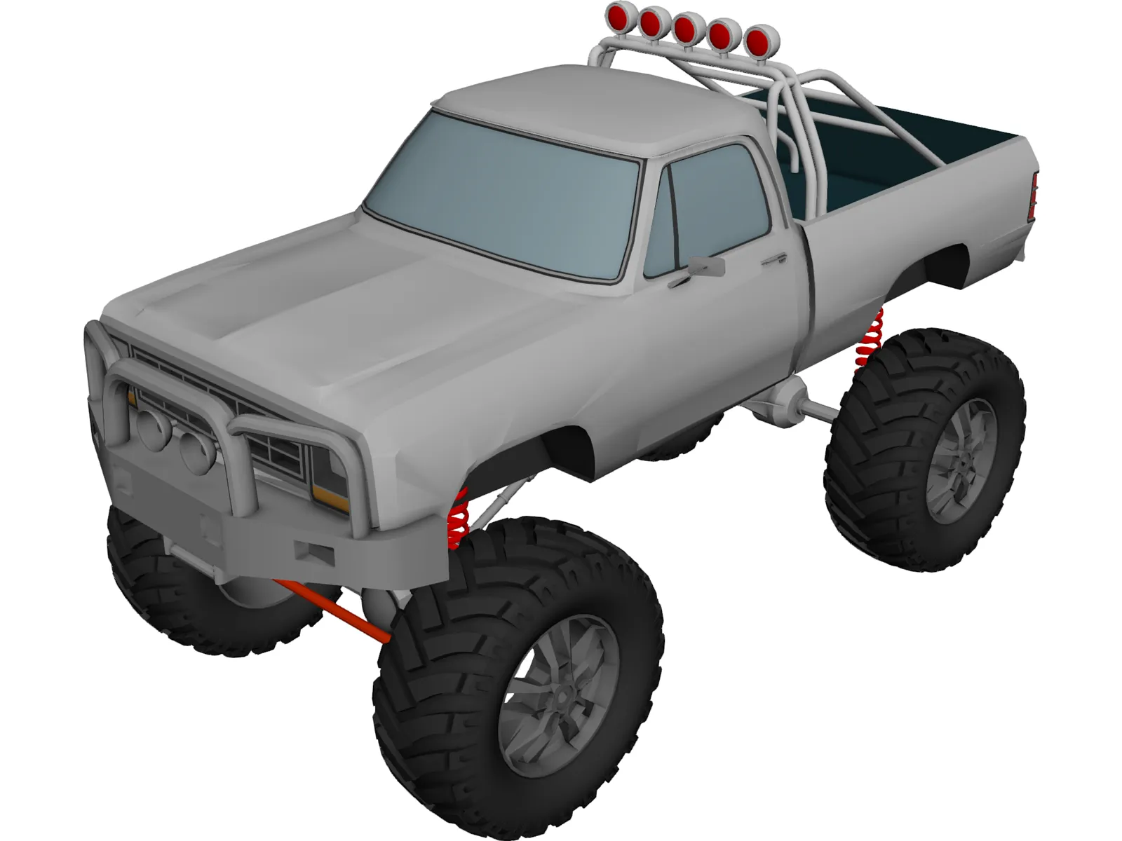 Dodge Ram 4x4 Tuned (1984) 3D Model main preview