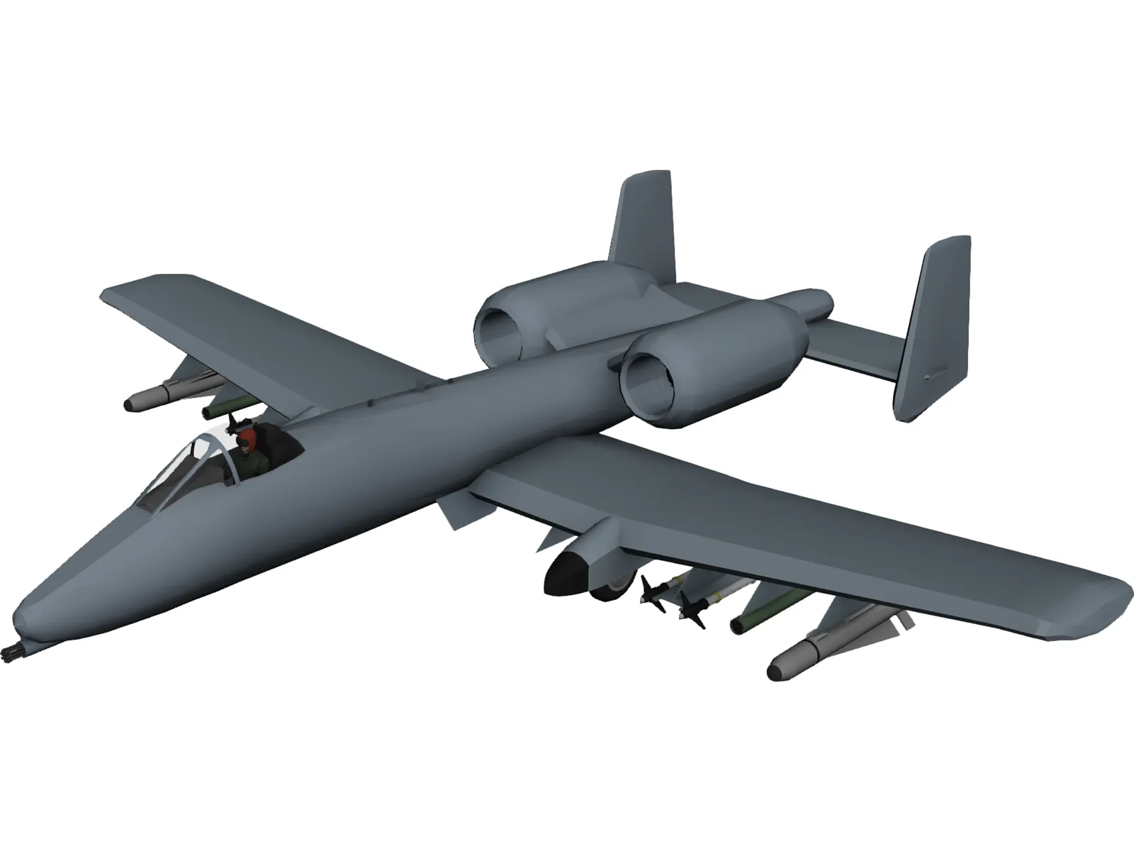 A-10 Warthog 3D Model main preview