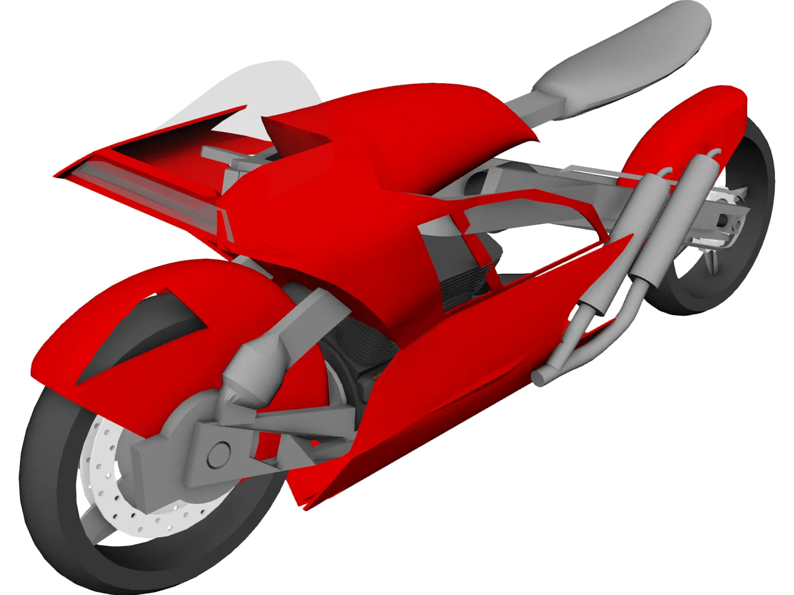 Motorcycle Concept 3D Model main preview