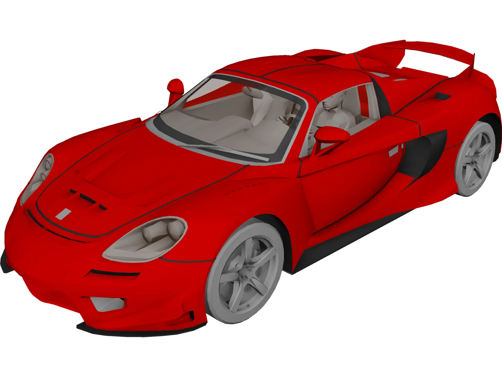 Porsche Carrera GT [Tuned] 3D Model main preview