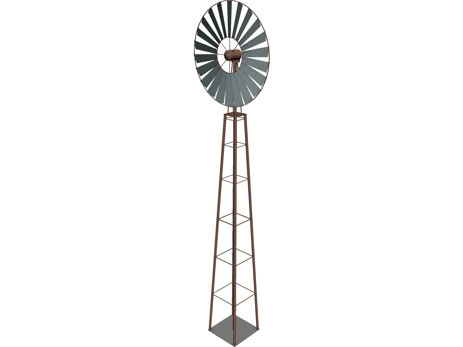 Farm Wind Mill 3D Model main preview