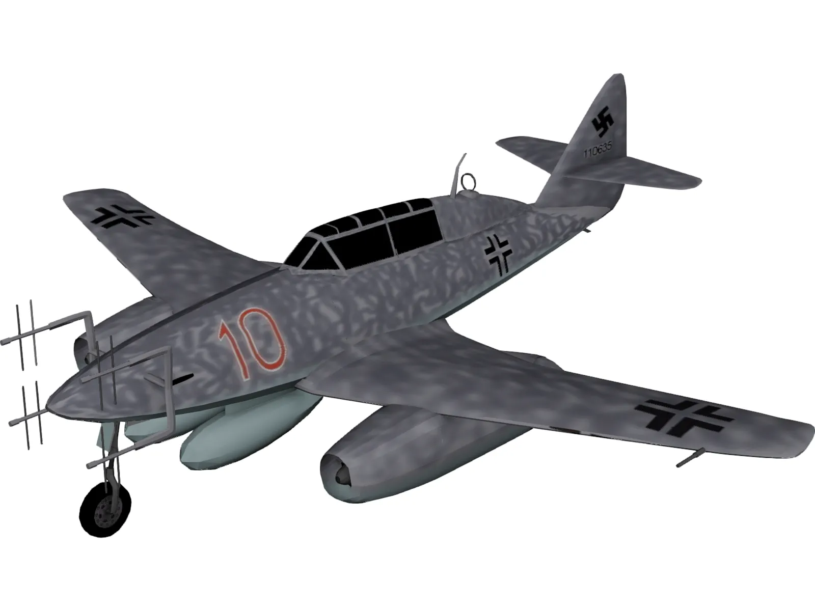 Messerschmidt Me 262 3D Model main preview
