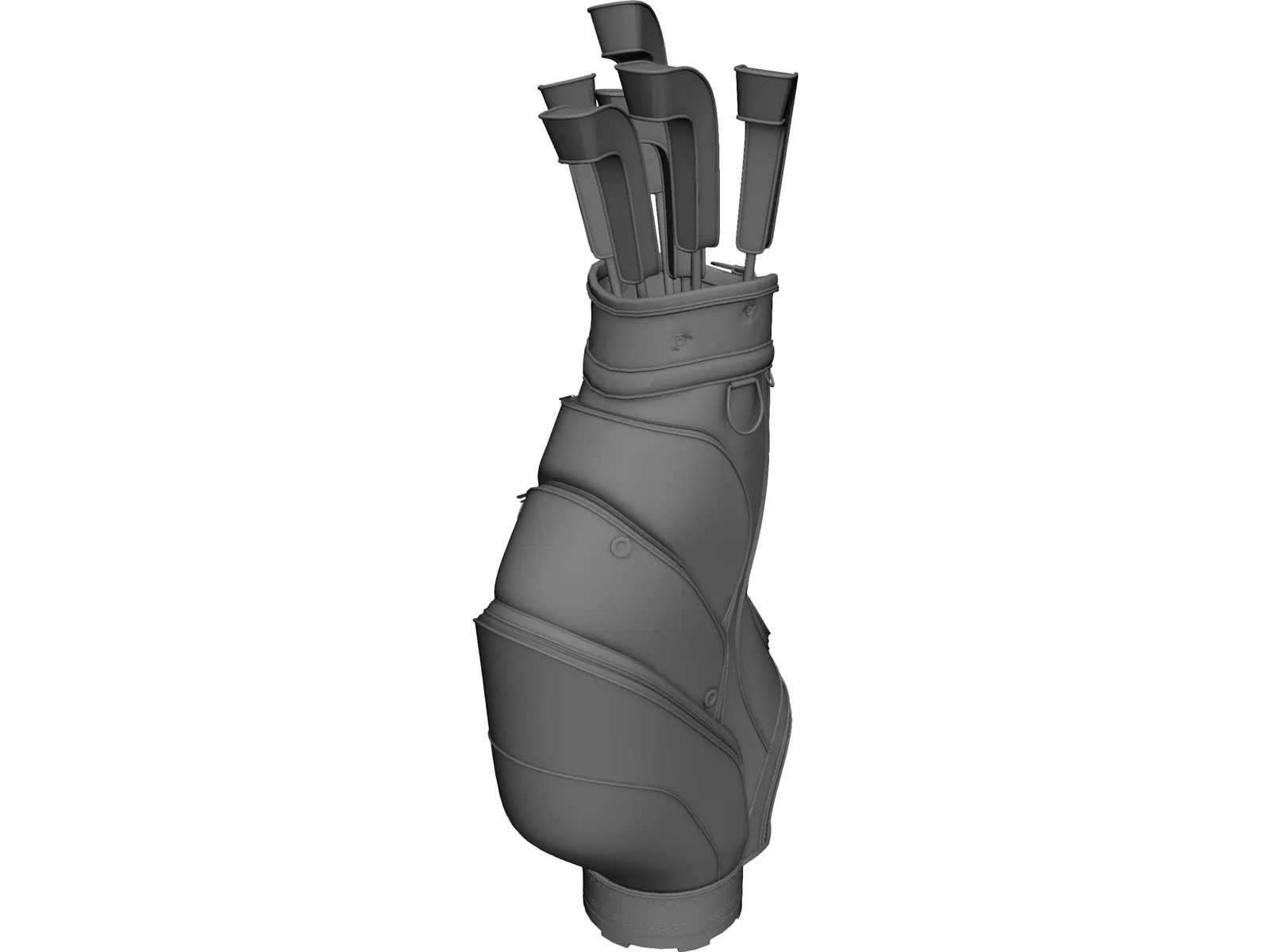 Golf Clubs Bag 3D Model main preview