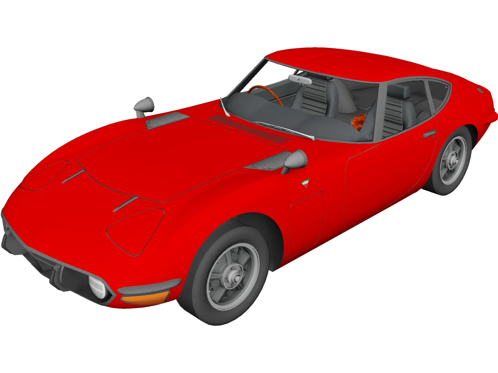 Toyota 2000GT 3D Model main preview