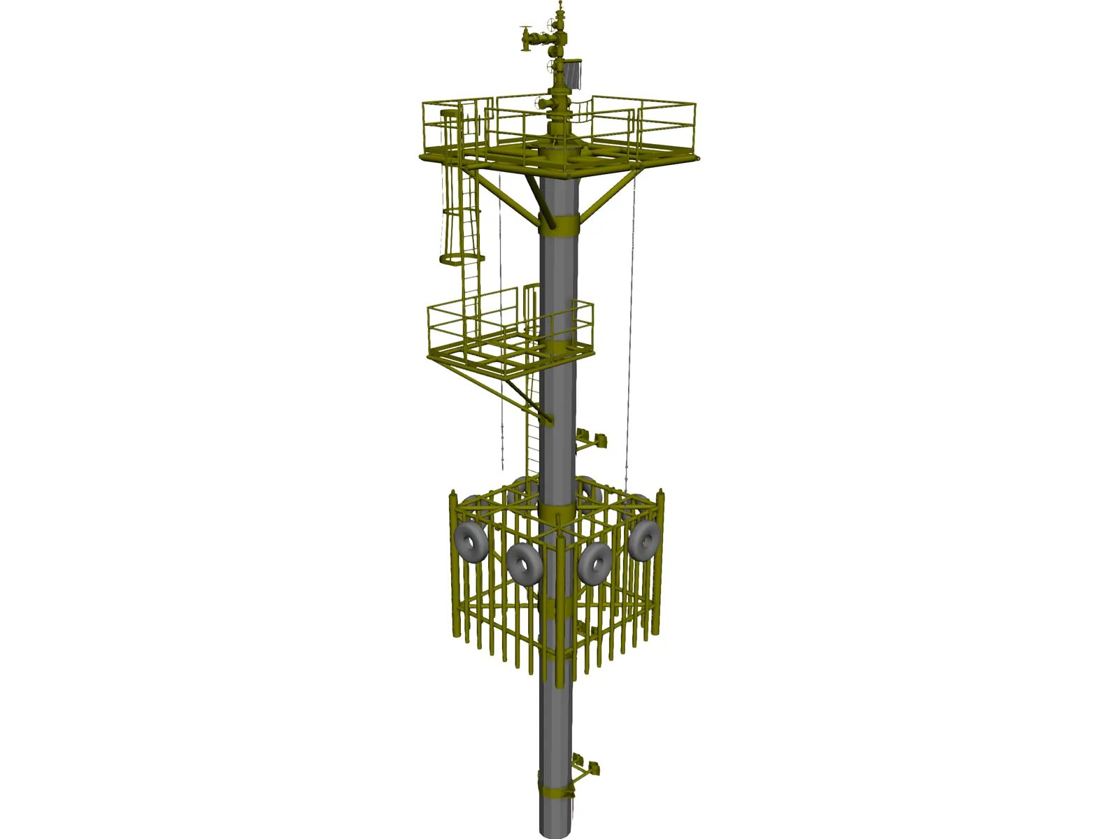 Well Caisson Deck 3D Model main preview