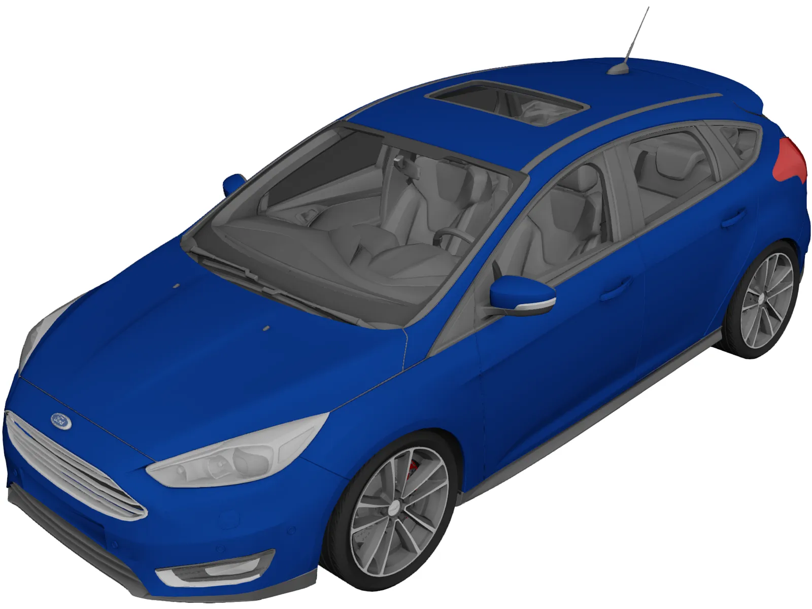 Ford Focus (2018) 3D Model main preview