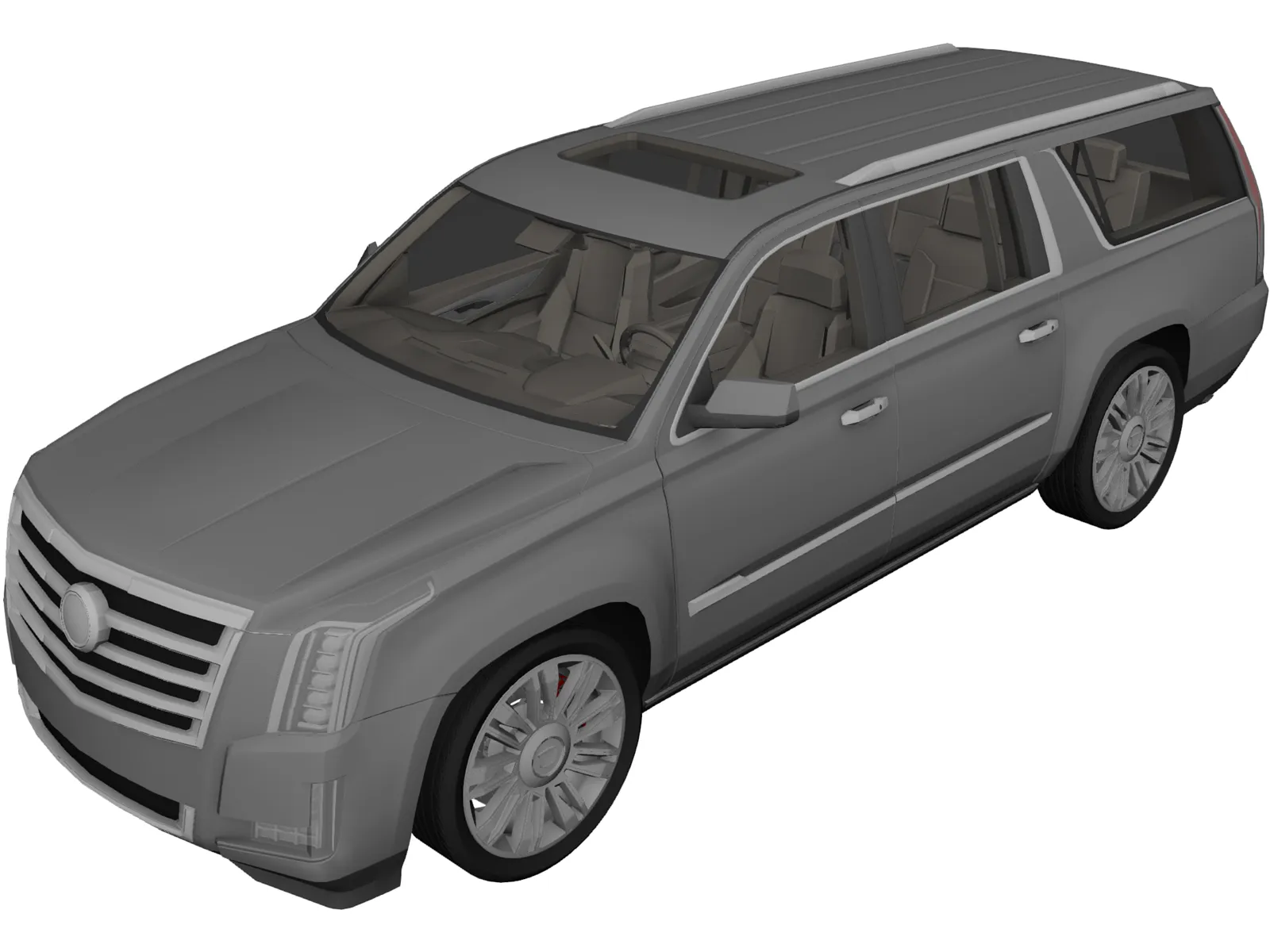 Cadillac Escalade ESV (2018) 3D Model main preview