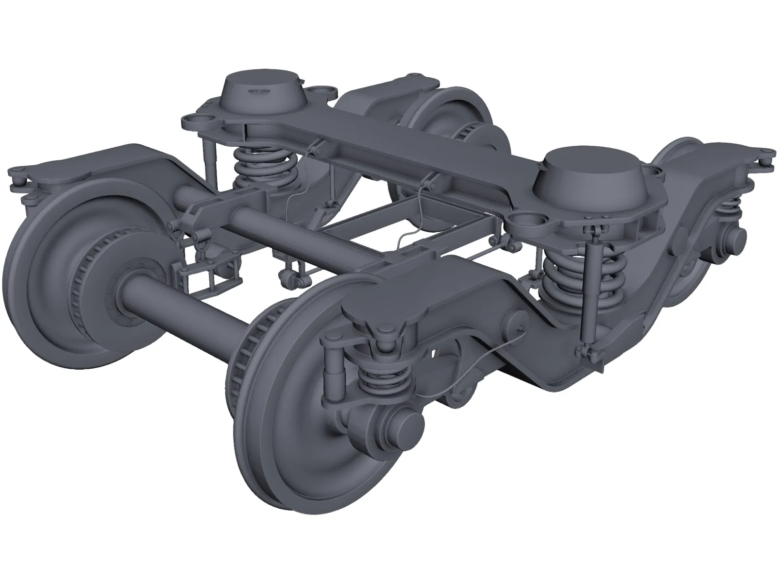 Y32 Fiat Train Bogie 3D Model main preview