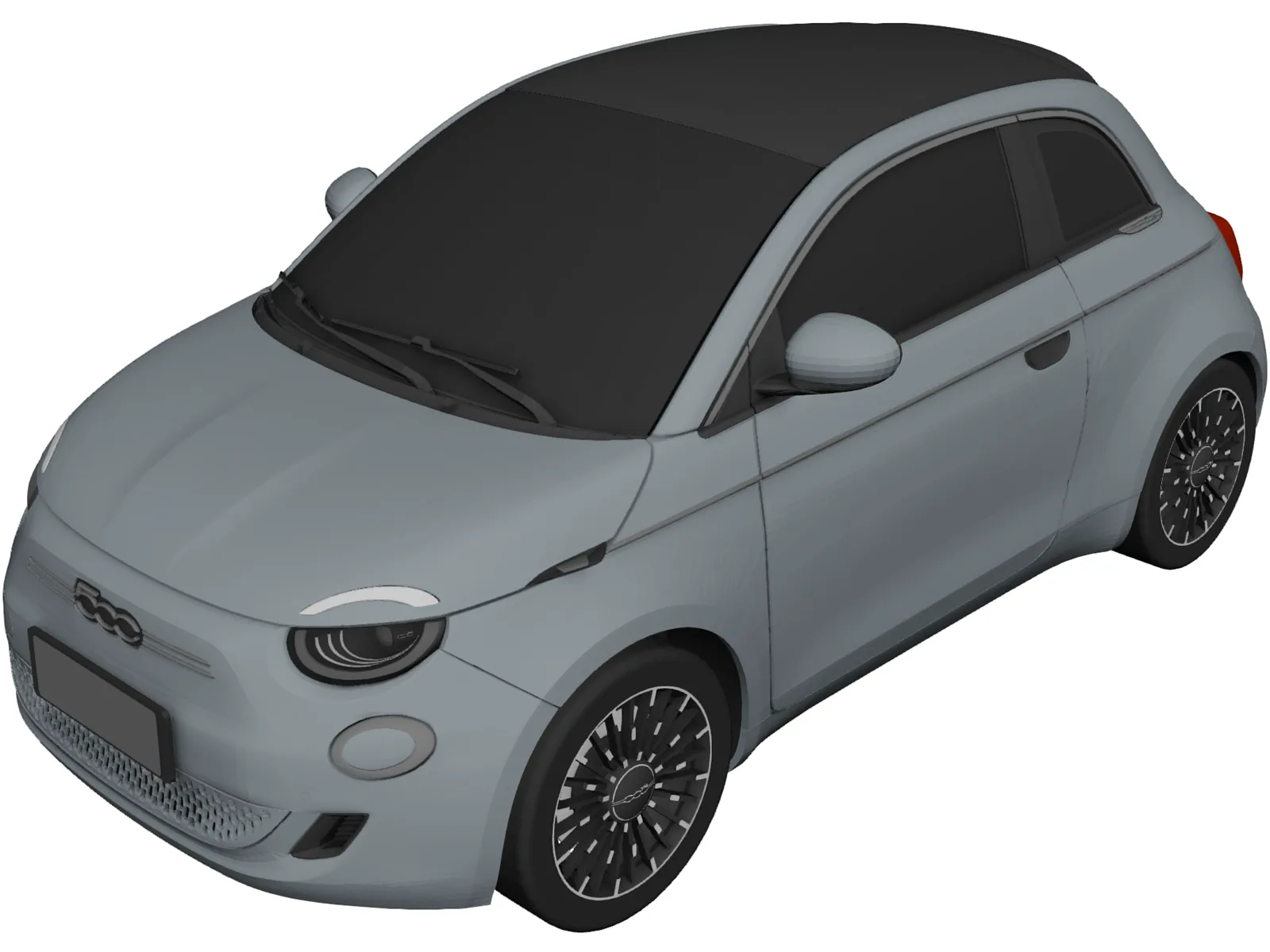 Fiat 500 Elettrica Cabrio (2021) 3D Model main preview