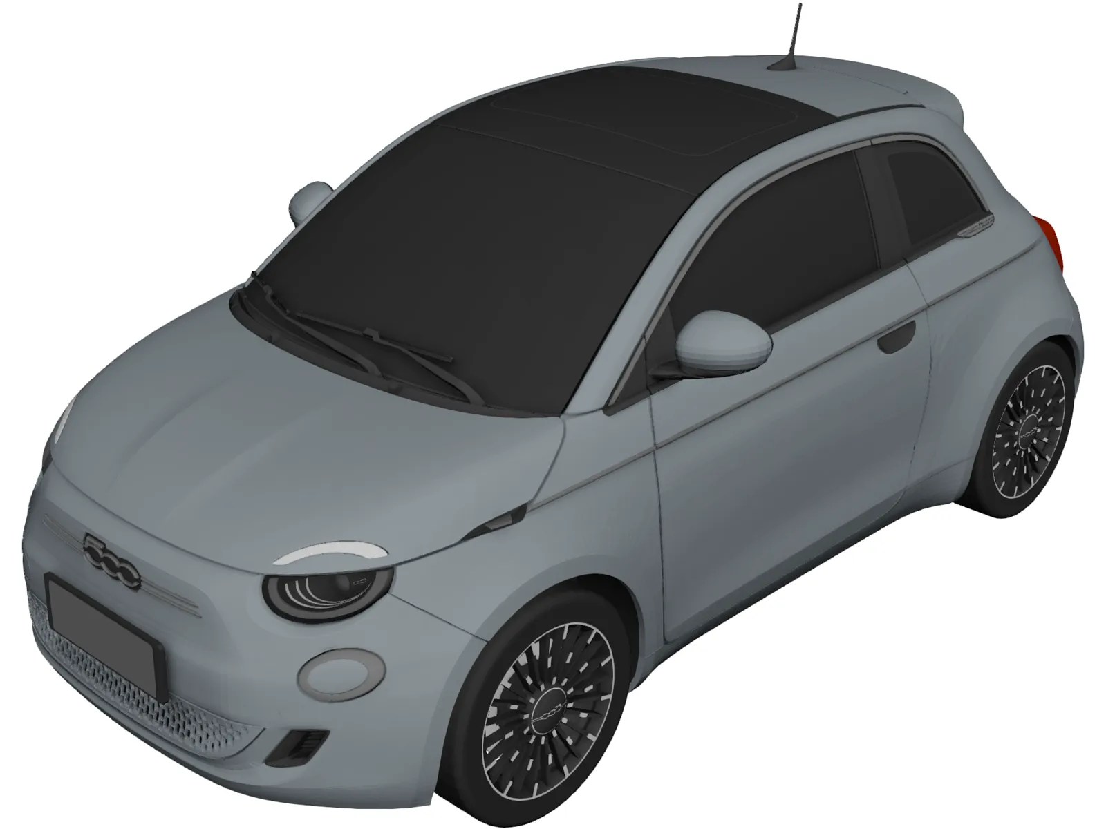 Fiat 500 Elettrica Hatchback (2021) 3D Model main preview