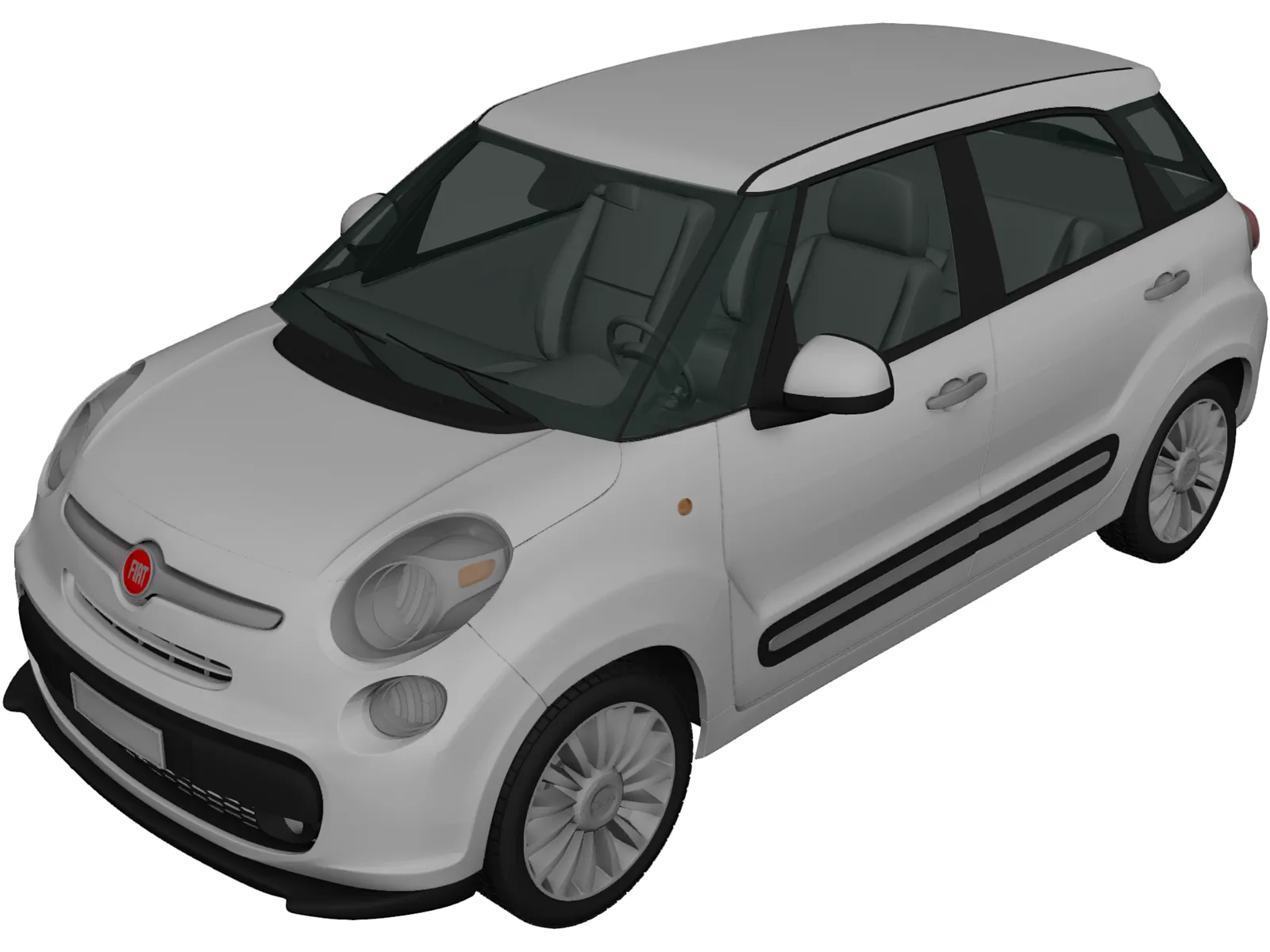 Fiat 500L (2013) 3D Model main preview
