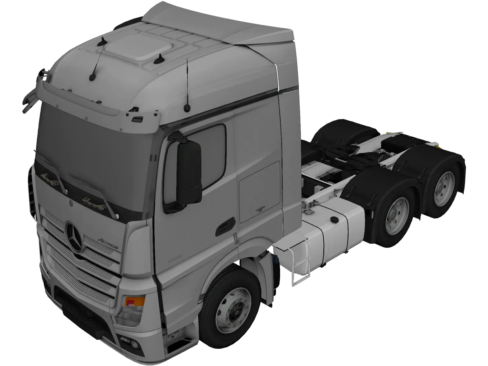 Mercedes-Benz Actros 3D Model main preview